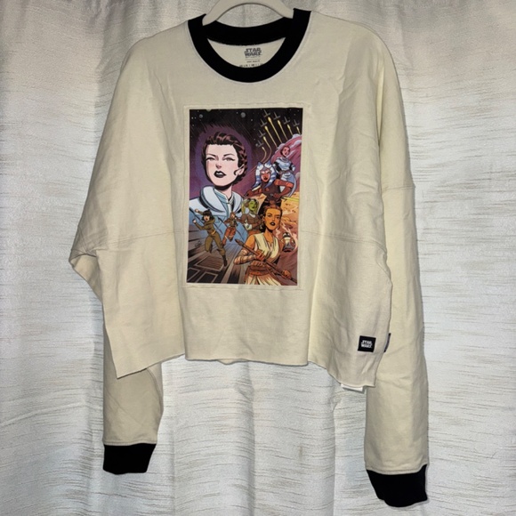 NWT Disney Star Wars 'The Force is With Us' Cropped Spirit Jersey Women's Large - Picture 5 of 9